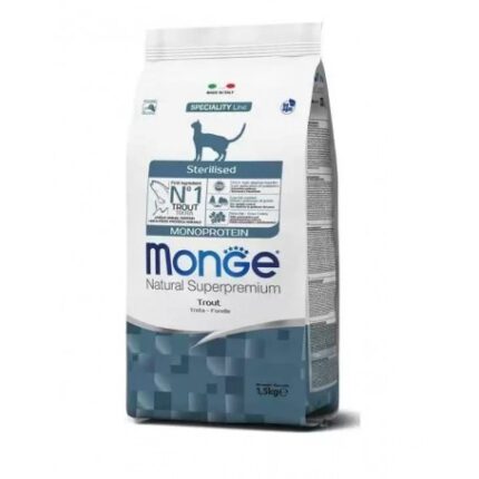 MONGE GATO ESTERILIZADO TRUCHA 10KG